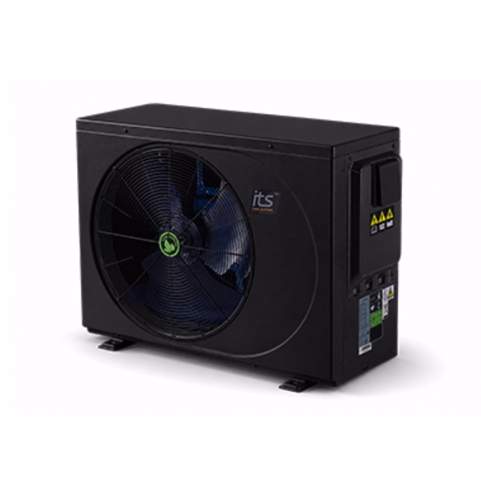 10.3kW ITS Inverter Pool Heat Pump - Black - Side View